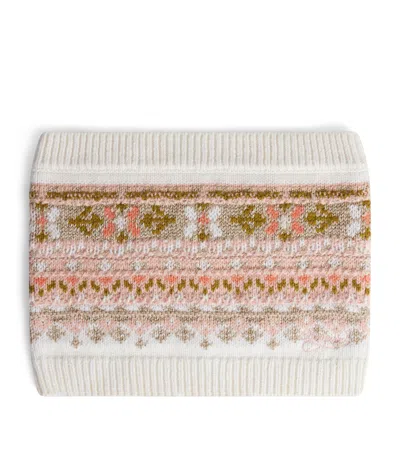 Bonpoint Kids'  Wool-blend Jacquard Scarf In White