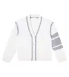 Bonpoint X Guest In Residence Lyndon Striped Cashmere Cardigan In White