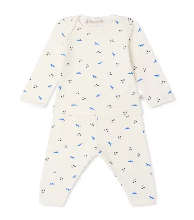 Bonpoint Kids'  X Maison Kitsuné Cotton T-shirt And Leggings Set In White