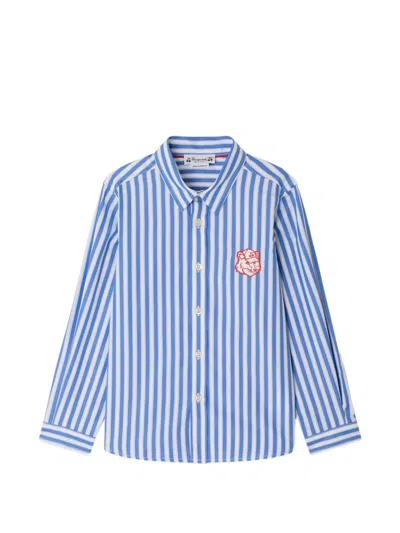 Bonpoint Kids' X Maison Kitsuné Tangui Striped Shirt In Blue