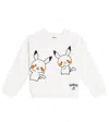 Bonpoint Tonino Printed Cotton Sweatshirt In Upb Blanc Lait