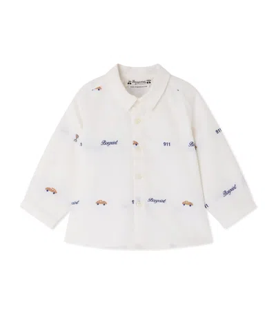 Bonpoint Kids'  X Porsche Cotton Shirt In White