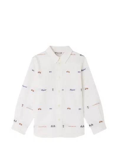 Bonpoint Kids' X Porsche Daho Hemd In White
