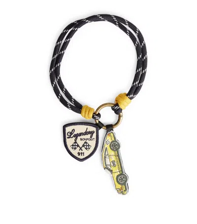Bonpoint Kids'  X Porsche Leather Keyring In Navy