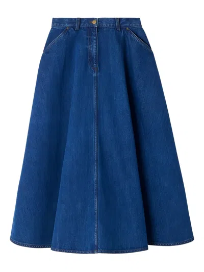 Bonpoint X Vanessa Seward Denim Midi Skirt In Blue