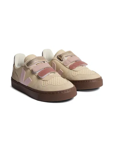 Bonpoint Kids' X Veja V-90 Strap Trainers In Neutral