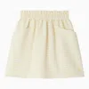 BONPOINT YELLOW STRIPED FELICITÉE SKIRT IN COTTON BLEND