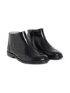 Bonpoint Zip-detail Brogue Boots In Black
