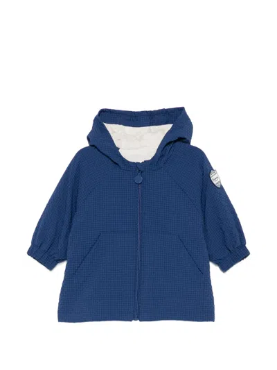 Bonpoint Babies' Zipped Hooded Jacket In Blue