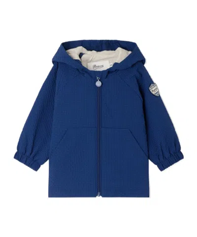 Bonpoint Zipped Hooded Jacket In Blue