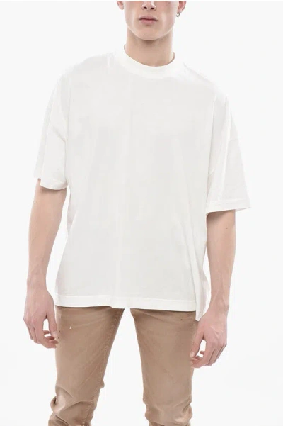 Bonsai Antonia X  Solid-color Crewneck T-shirt With Back Prin In White