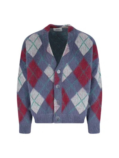 Bonsai Argyle Cardigan - Multicolor In Blue