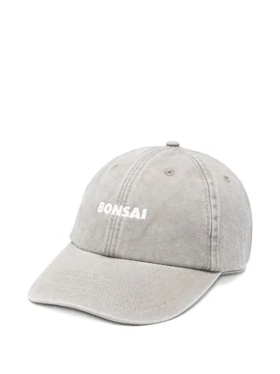 Bonsai Logo-embroidered Baseball Cap In Gray