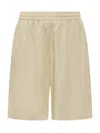Bonsai Beige Solid Shorts In Neutral
