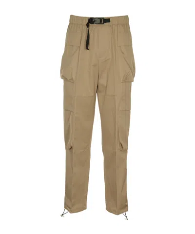 Bonsai Belted Cotton Cargo Trousers In Brown