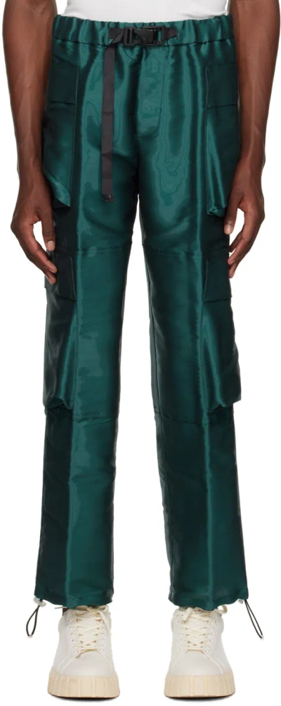 Bonsai Blue Double Cargo Pants In Ocean Depths