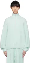 Bonsai Blue Half-zip Sweater In Ice Ice