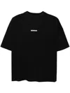 Bonsai Logo Print Oversize Cotton T-shirt In Black