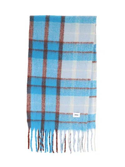 Bonsai Checked Scarf With Logo In Multi