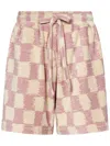 Bonsai Checked Print Viscose Blend Towelling Shorts