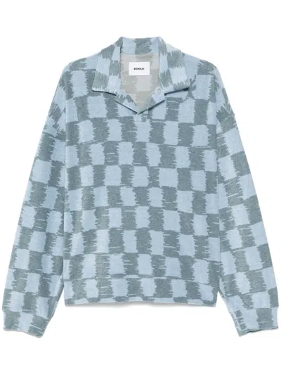 Bonsai Sweatshirt Mit Schachbrett In Blue
