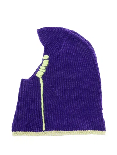 Bonsai Chenille Balaclava In Purple