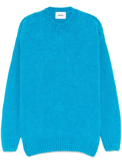 Bonsai Chenille Crew-neck Sweater In Hellblau