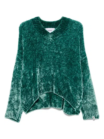 Bonsai Chenille Sweater In Green