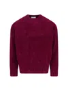 Bonsai Chenille Sweater In Burgundy