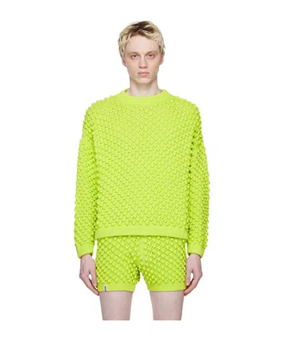 Bonsai Chunky-knit Crew-neck Jumper In Green