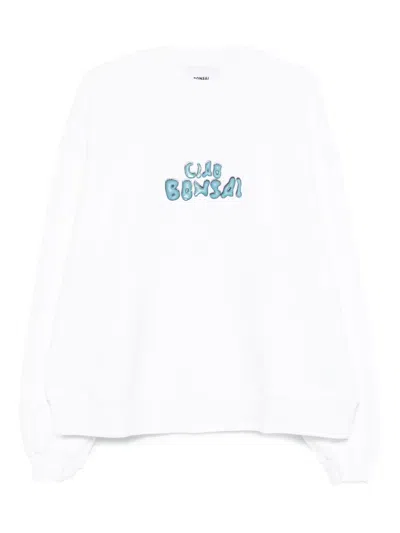 Bonsai Ciao  Crew-neck Sweatshirt In White