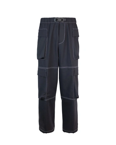 Bonsai Clothing Pantalone Double Cargo In Blackblack