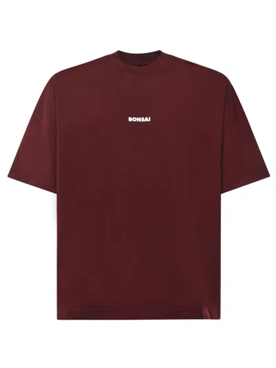 Bonsai Cotton T-shirt With Logo In Red