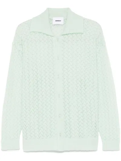 Bonsai Crochet Cardigan In Green