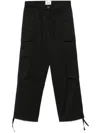 Bonsai Drawstring Cargo Pants In Black