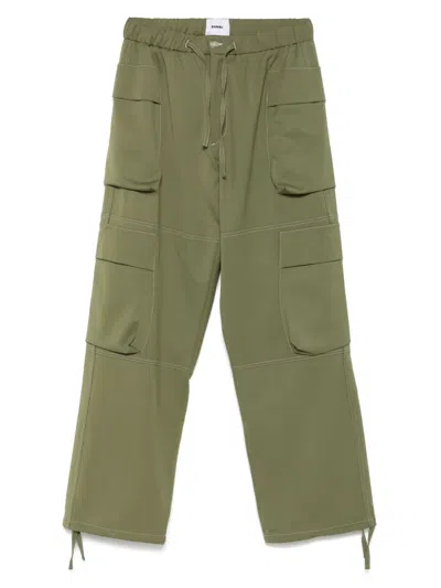 Bonsai Drawstring Cargo Pants In Green