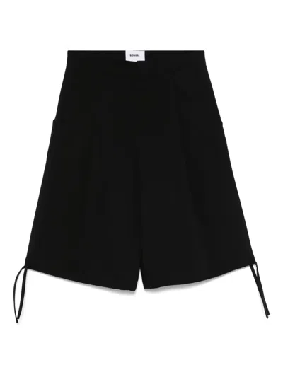 Bonsai Drawstring-hem Shorts In Black