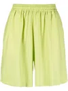 Bonsai Elasticated-waist Twill Shorts In Grün