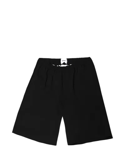 Bonsai Elasticated-waistband Wide-leg Shorts In Black