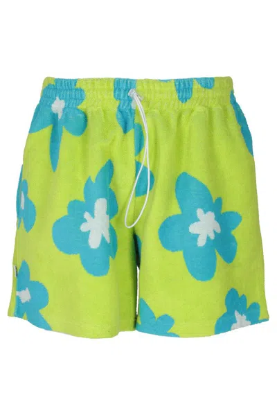 Bonsai Elastic Waist Shorts In Green