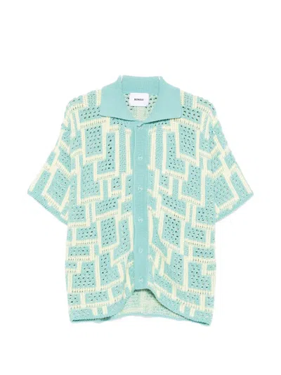 Bonsai Geometric Oversized Shirt In Green