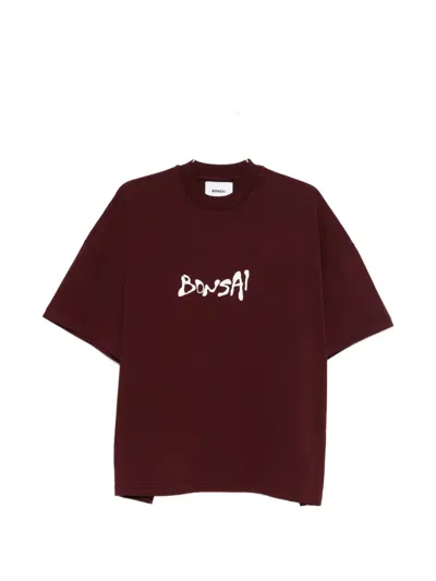 Bonsai Graphic Oversize T-shirt In Burgundy