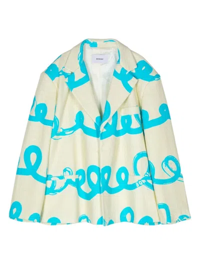 Bonsai Graphic-print Blazer In White
