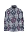 Bonsai Diamond Texture Shirt Jacket In Gray