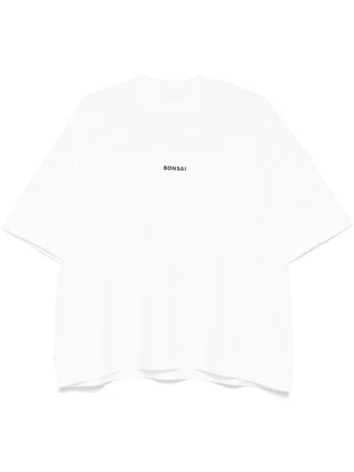 Bonsai Jersey-texture T-shirt In White