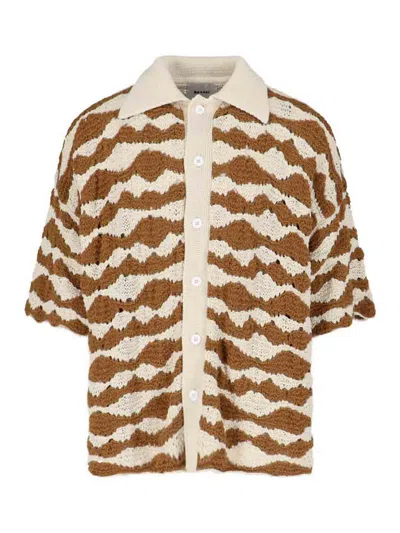 Bonsai Knit Shirt In Brown