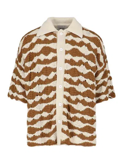 Bonsai Knitted Shirt In Brown