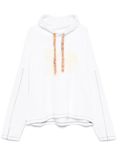 Bonsai Logo-embroidered Hoodie In White