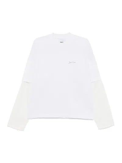 Bonsai T-shirt Mit Logo-stickerei In White