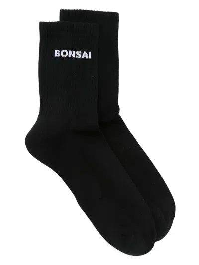 Bonsai Logo-jacquard Socks In Black